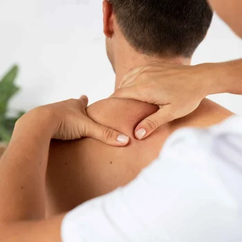 Back neck head and shoulder massage treatment