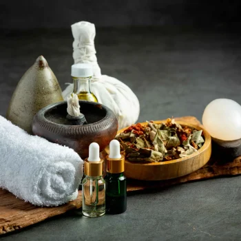 Thai herbal heat compress massage treatment